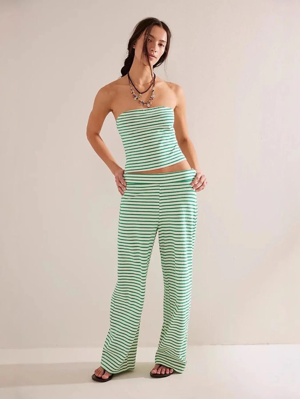 Women’s Sailor Tube Set with Wide leg Pants